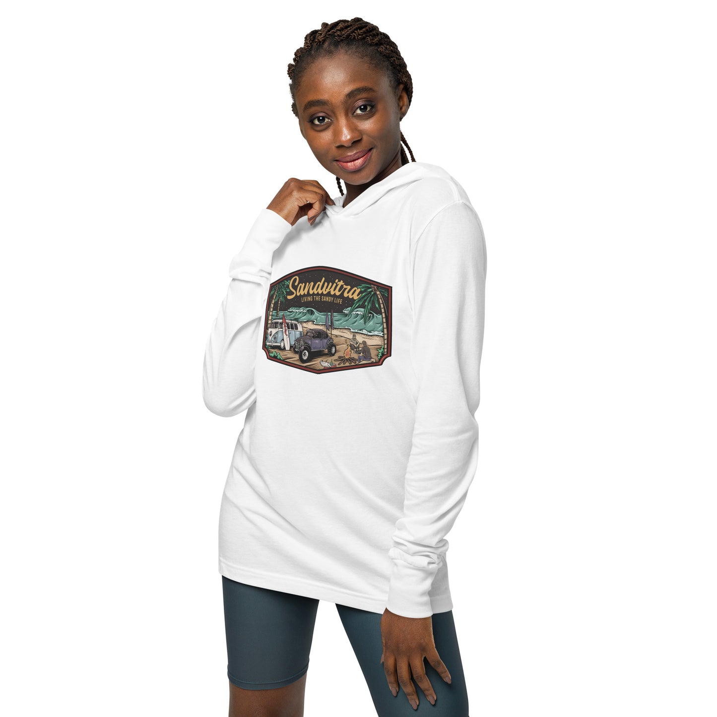 Hooded long-sleeve tee