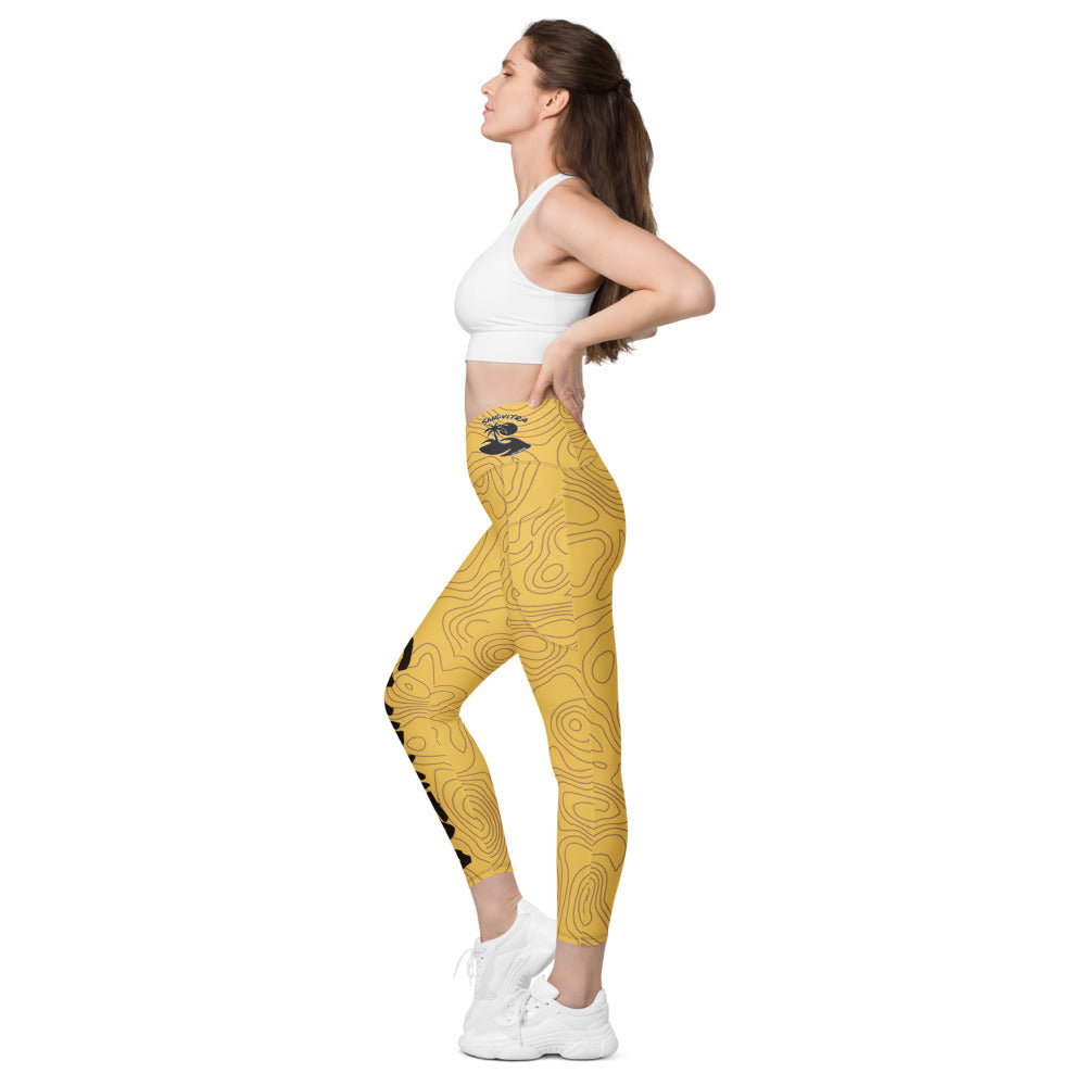 Crossover leggings with pockets