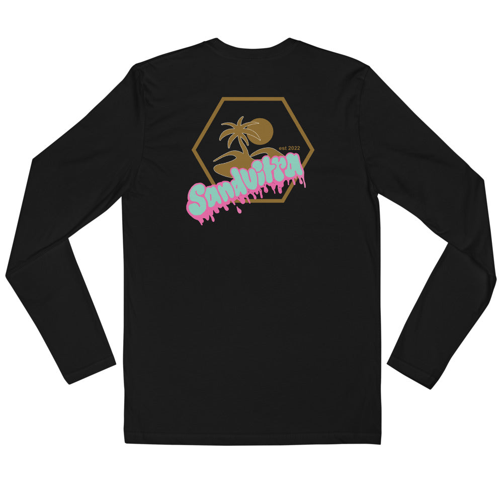 Sandvitra Graffiti Long Sleeve Fitted Crew