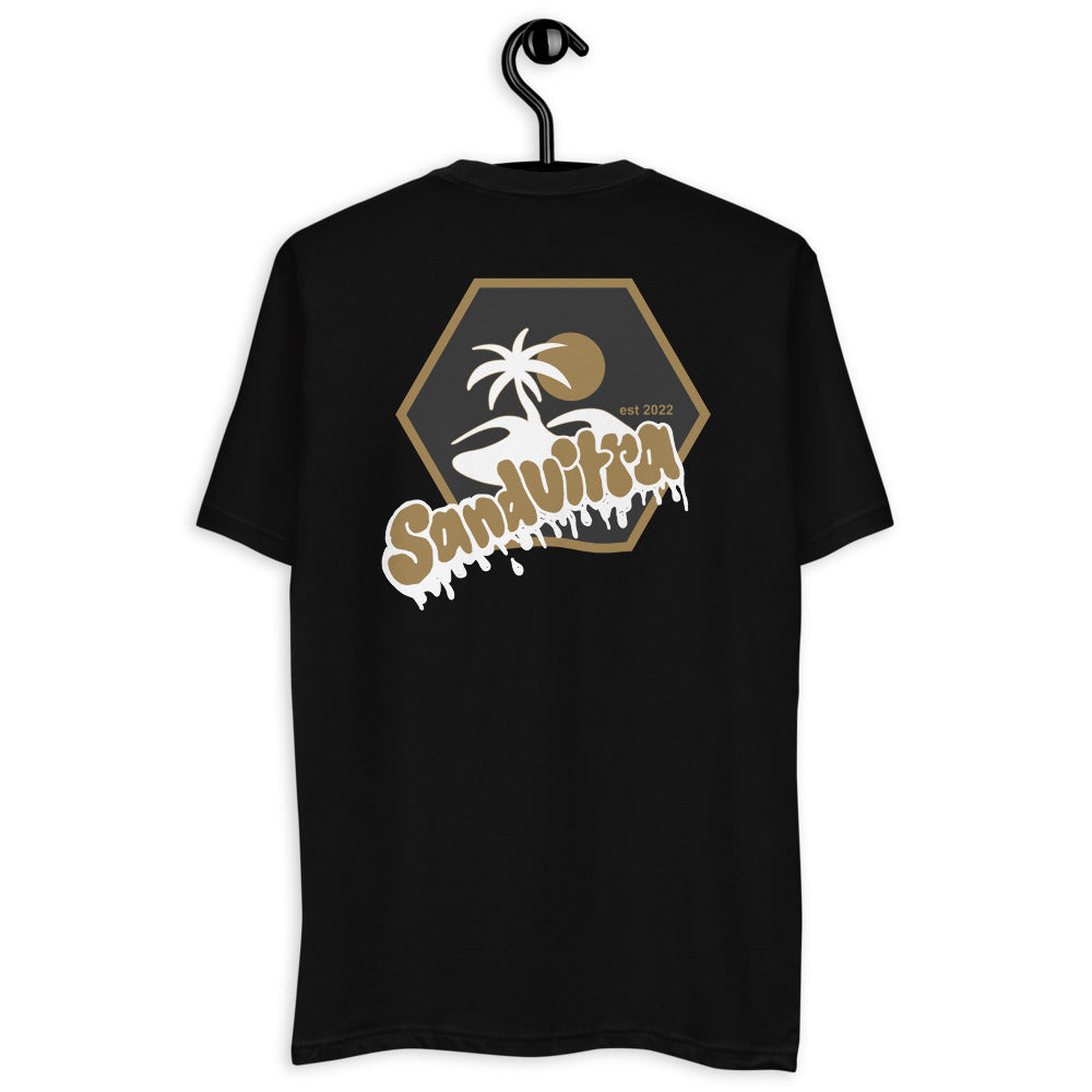 Sandvitra Gold Graffiti Short Sleeve T-shirt