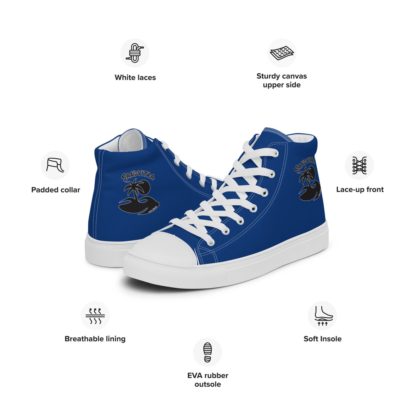 Men’s high top canvas shoes