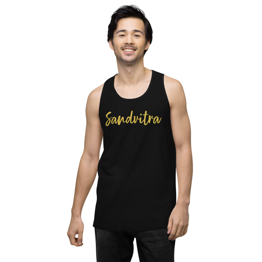 Sandvitra text premium tank top