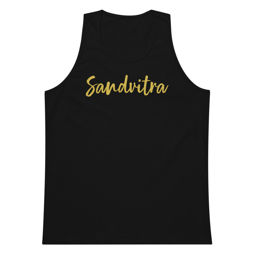 Sandvitra text premium tank top