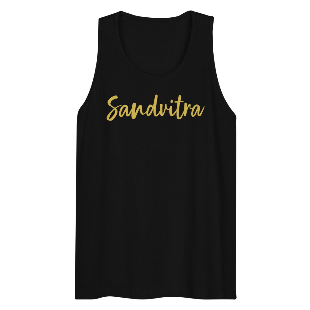 Sandvitra text premium tank top