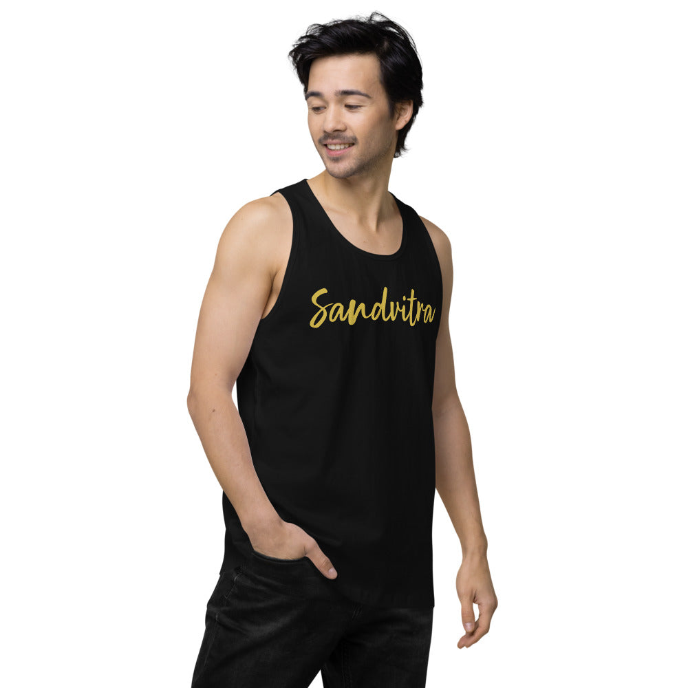 Sandvitra text premium tank top